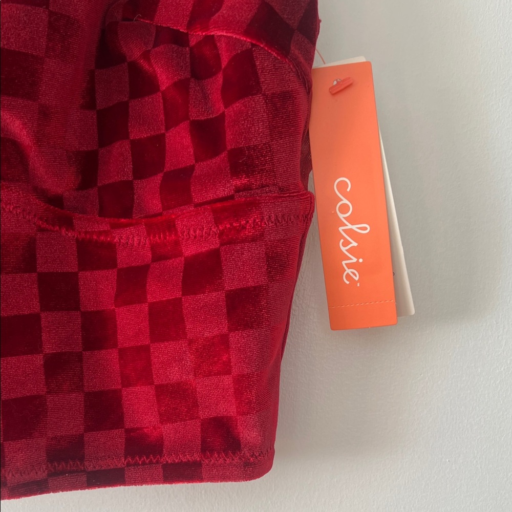 Colsie Red Checkered Top - Picture 2 of 4